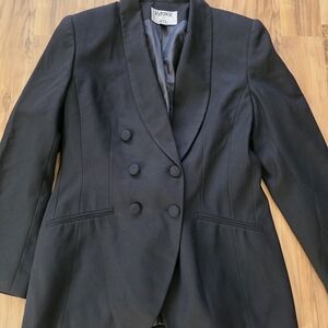 Black Double-Breasted Women's Blazer